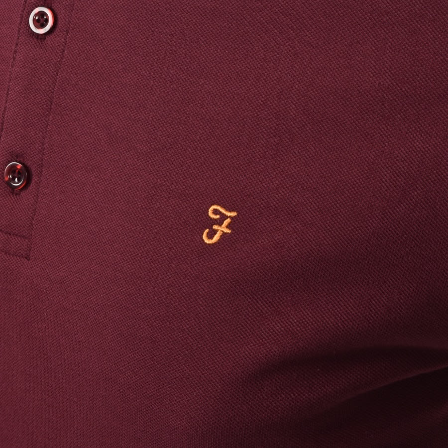 Alternative Image for ProductFarah Vintage Short Sleeve Polo T Shirt Burgundy3